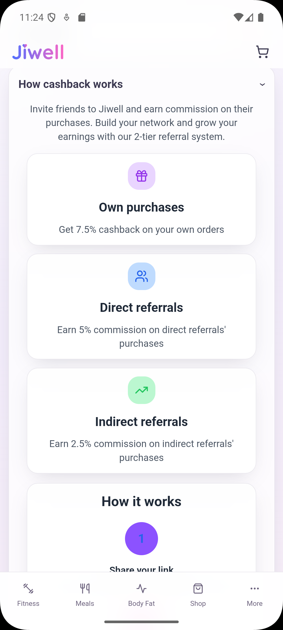 Jiwell app screenshot